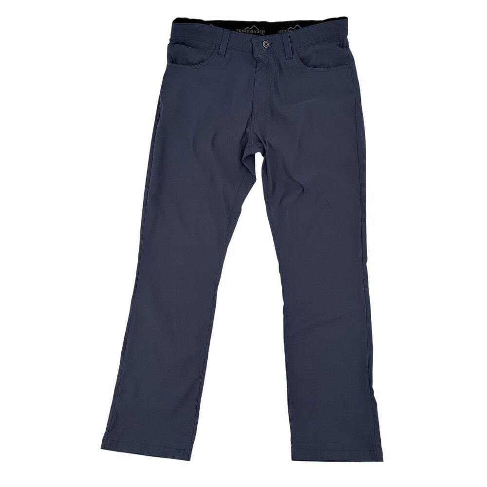 Eddie Bauer Mens Active Navy Blue Straight Leg Pants Size 36 Nylon/Spandex Blend